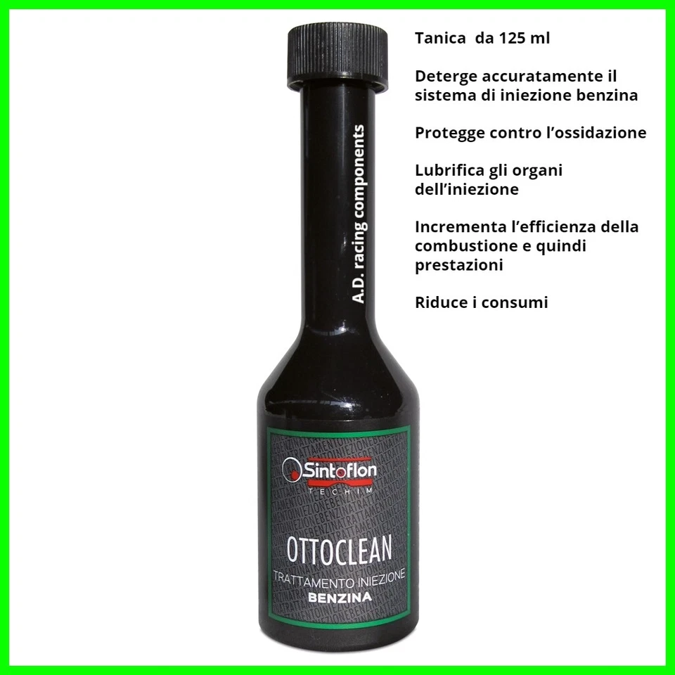 Additivo pulizia iniettori sistema iniezione benzina ottoclean sintoflon 125 ml