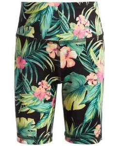 ID Ideology Little Girls Safari Tropical-Print Bike Shorts Deep Black Size 2T - Picture 1 of 3