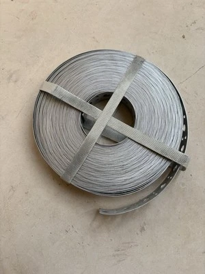 TG SUPPLIES 25mmx25m Galvanised Steel Metal Fixing Band Perforated Strapping Stainless Steel