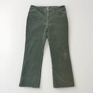 J. Jill Pants Women’s Size 16 Petite Green Corduroy Straight Leg - Picture 1 of 9