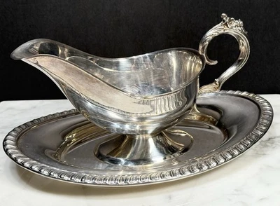 复古镀银重船附底板和花卉手柄细节 — 第 1/4 张图片