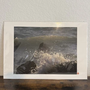 VTG Photography Art Print Ocean Waves Rocks 2003 Sealed Packaging 19x13" - Picture 1 of 4
