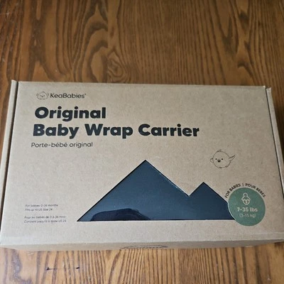 Portaeslinga envolvente KeaBabies para bebés 7-35 lb 0 a 36 meses NUEVO negro de moda Foto 1 de 4
