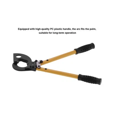 Cortador de cables Tijeras de trinquete de acero PC Mango de plástico Corte manual de cables. Foto 1 de 4