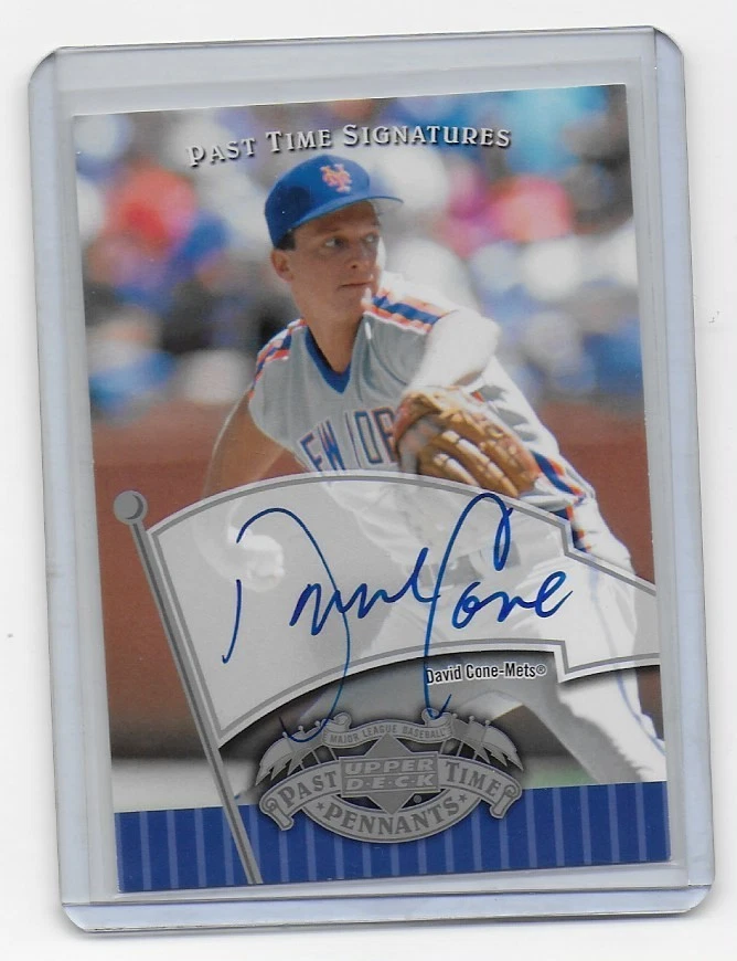 2005 Upper Deck Past Time Pennants Signatures Silver David Cone #DC Auto - Image 1 of 1