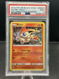 Victini SM225 Holo Black Star Promo 2019 SM CEC Single Pack Blisters PSA 9 Mint - Picture 1 of 2
