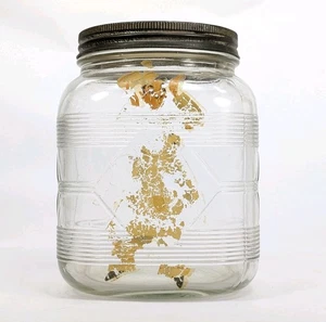 Unique & Rare Vintage Hazel Atlas 5497 Gallon Jar W/ Faded Chef Painted Logo - Picture 1 of 13