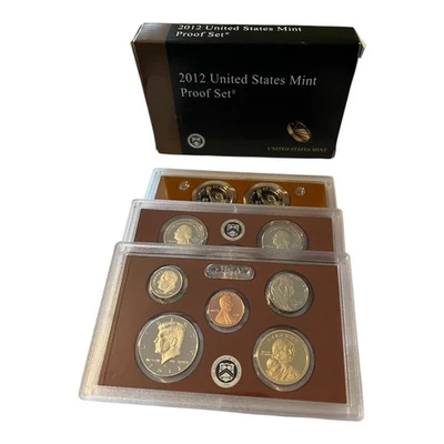 2012 US Mint Proof Set – Complete 14-Coin Set w/ Box & COA OGP - Image 1 of 2