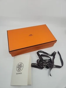Authentische Hermes leere orange Geschenkbox für Geldbörse oder Schal klein 10" x 6" x 2,5" - Bild 1 von 10