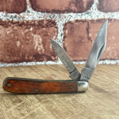 CASE XX USA 1965-69 6229 1/2 TADPOLE Pocket knife Reddish PRETTY Bone Handles - Image 1 of 4