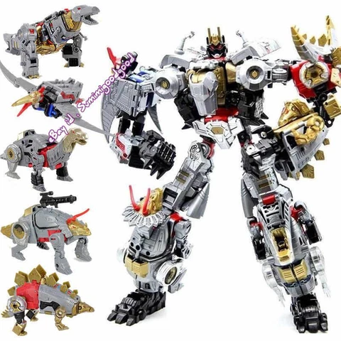 New BPF Volcanicus Dinobot 5 In 1 Power of the Primes Action Figure 13" Kid Toys Cover