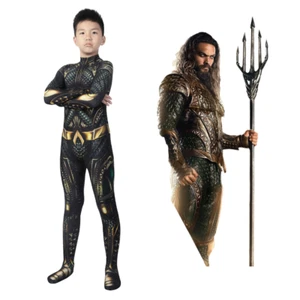 Kids Aquaman Arthur Curry Cosplay Costume | DC Outfit - Picture 1 of 13