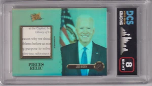 Joe Biden 2023 Pieces of the Past Presidential Relic Card # 99 DCS Graded 8 NMMT - Picture 1 of 1
