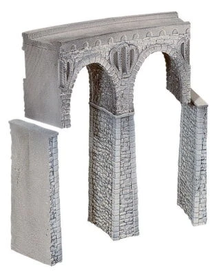 NOCH® Bruchstein-Viadukt, gebogen, Hartschaum Viadukt Grautöne für die Spur H0 - Bild 1 von 4
