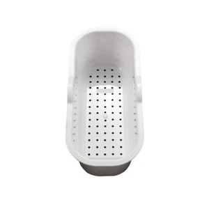 Houzer CL-1120 White Plastic Colander CL-1120 11 5/16" x 14 15/16" x 7 15/16"D - Picture 1 of 1