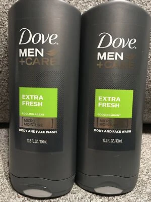2 *** Dove Men + Care Men + Cuidado Body and Face Wash Extra Fresco, Micro Humedad Foto 1 de 4