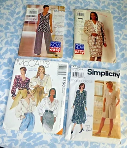 Lot of 4 Clothing Patterns Women's  Size 14 McCall's Simplicity Butterick - Picture 1 of 2