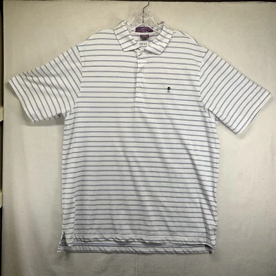 Martin Timeless As The Game Mens XL Polo Shirt Easy Care White Blue 1921 Tree - Image 1 of 4