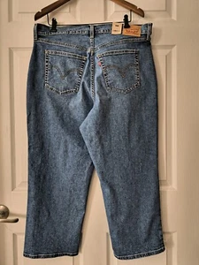 New Levi's Premium Wedgie Straight Jeans Women Size 18W X 26 Button Fly - Picture 1 of 5