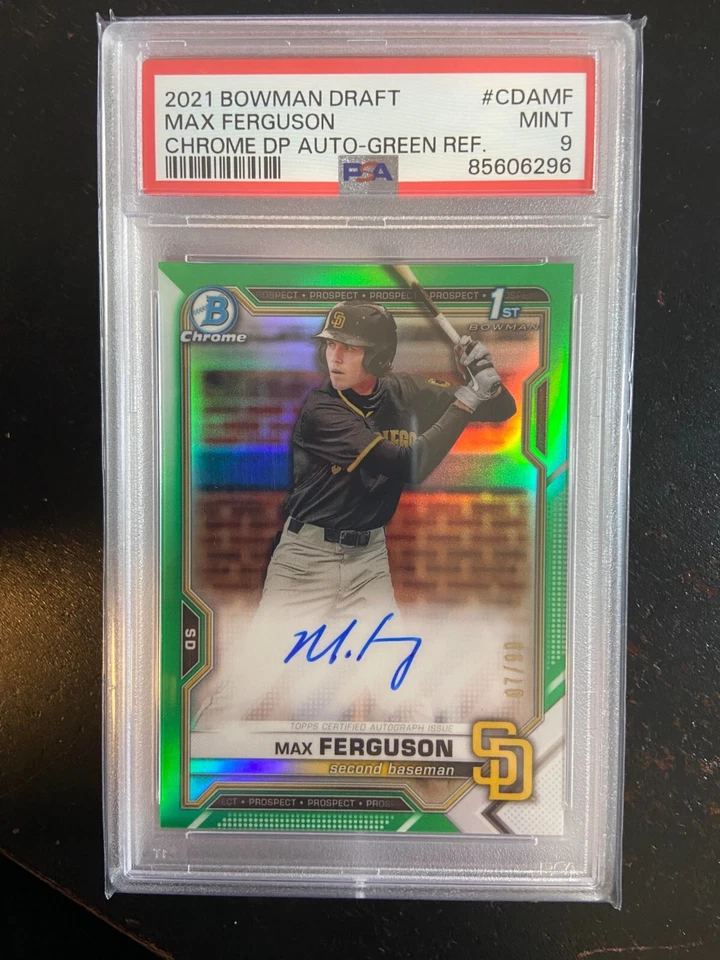 2021 Bowman Draft Chrome 1st Green /99 Auto Max Ferguson #CDA-MF PSA 9 Z - Image 1 of 1