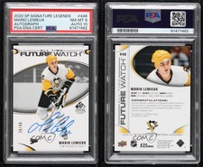 2020-21 Upper Deck SP Signature Edition Legends /49 Mario Lemieux PSA 8 Auto HOF