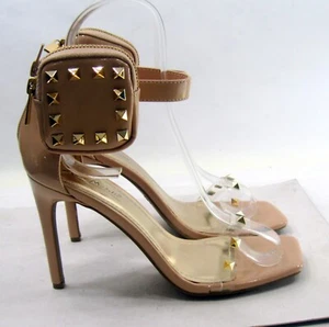Nuevo Zapatos Skintone 4.5" Stiletto Tacón Alto Punta ABIERTA CORREA TOBILLO MUJER Talla 8.5 - Imagen 1 de 6