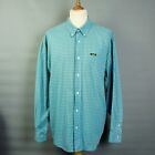 Wrangler - XL - Gents Blue & Yellow Check Long Sleeve Button Down Vintage Shirt