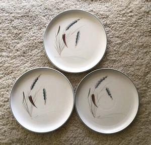GREENWHEAT DENBY STONEWARE OVEN PROOF PLATES X 3 - Picture 1 of 10