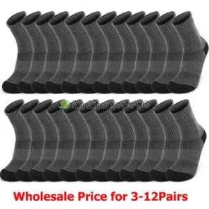 3/6/12Pairs Mens 70% Merino Wool Thermal Rib Boot Crew Casual Sport Hiking Socks - Picture 1 of 13