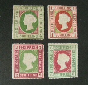 GERMANIA ,GERMANY HELGOLAND 1867-68 "Regina Vittoria "4V MH cpl set d. trattini - Imagen 1 de 2