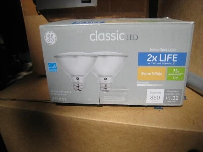 2x GE Classic LED 75w Ecualizador Regulable Cálido Par30 Cuello Corto Bombilla de Inundación 75 W Foto 1 de 4