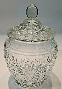 Vintage Federal Glass Cannister Lid Flour Sugar Candy Heritage Storage Decor LG - Picture 1 of 6