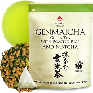 Genmaicha green tea with Matcha roasted brown rice tea Low caffeine Japanese ... - Picture 1 of 6