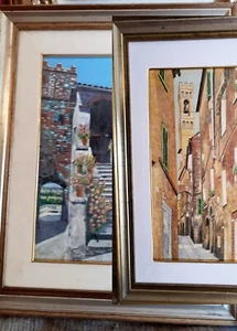 A. Piccoli 1979 Pienza due Tempere su compensato - 35x48 no Schifano no Angeli - Foto 1 di 3