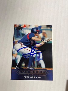 Atlanta Braves PETE ORR Signed Card