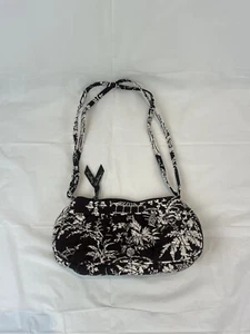 Vera Bradley Midnight Paisley Black White Small Crossbody Shoulder Bag Purse - Picture 1 of 4