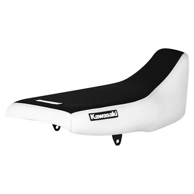 Cubierta de asiento Kawasaki KLR 650 1987-2007 lados blancos/negro superior estándar #220 Foto 1 de 4