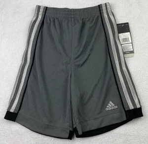Adidas Boys Boy's Basketball Active Training Shorts Grey/White Size 6 NWT - Picture 1 of 6