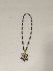 Bernard K. Passman Black Coral Star of David Pendant And Black Coral Necklace