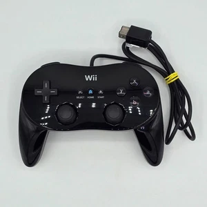 Nintendo Wii Classic Pro Controller RVL-005 Black Official Tested Working VGC - Picture 1 of 10