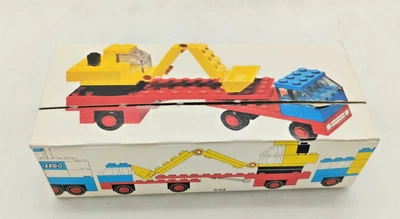 LEGO 649 Low-Loader with Excavator OVP GOOD COMPLETE Box Legoland Town 70s - Bild 1 von 4