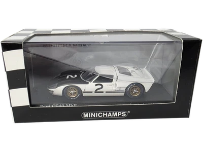 MINICHAMPS 1/43 Ford GT40 MkII #2 1966 Le Mans Winner Diecast Model Car Limited - Immagine 1 di 4