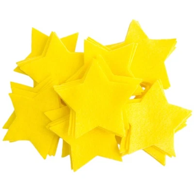 Estrellas de fieltro rígido amarillo de 2 pulgadas 60 piezas Foto 1 de 4