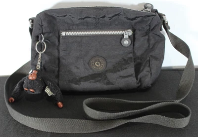 Kipling Wes Crossbody Shoulder Bag Purse Polyamide HB6555 Black Tonal - Image 1 of 4