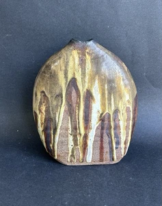 Mid century  abstract vase ceramic sign Andrew Bergloff California studio potter - Picture 1 of 19