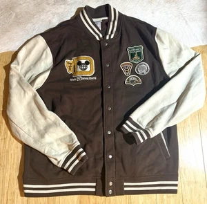 Walt Disney World Jacket Sweater Varsity Letterman Snap Patches L Epcot Animal - Picture 1 of 3