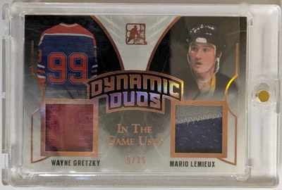 Wayne Gretzky & Mario Lemieux 2017 LEAF in the game Dynamic Duos /35  #DD-01 - Image 1 of 2