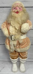 Vintage Harold Gale Santa Claus Figure 14 inches Tall Pink Velvet Christmas - Picture 1 of 7