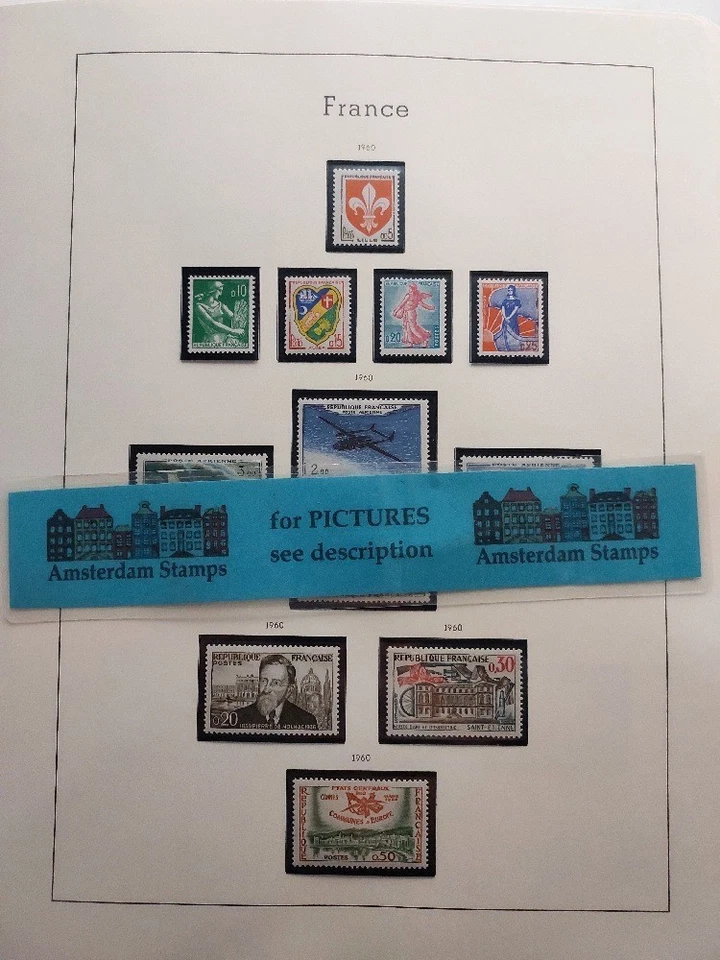 França 1960-1979 muito bom estado coleção MNH no álbum Leuchtturm Alto Valor de Gato TOP! - Imagem 1 de 1