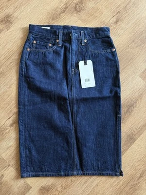 Levis Ladies Denim Midi Skirt Waist 27 Genuine With Tag - Image 1 of 4